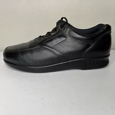 SAS Time Out Mens 10 M Black Leather Shoe Sneaker Lace Diabetic Walking Comfort