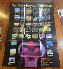 Nintendo Original Poster/Insert NES 15x12" 1986 Features Rob the Robot