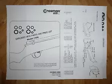 Crosman 1400 Two (2) O-Ring Seal Kits With Exploded View + Parts List + Guide