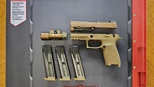 SIG SAUER P320 M18 Slide Assembly, Magazines, Grp & Olight PL Turbo Valkyrie