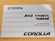 2007 TOYOTA COROLLA OWNERS MANUAL