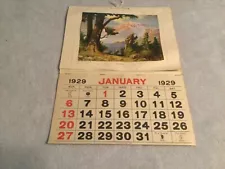 Very Nice,Vntg,1929,Fancy,Advertising,Calender,Complete.Going on 100yrs old now!