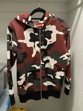 Supreme Red Camo Box Logo Zip Up