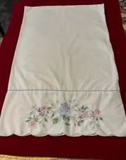 One queen sized pillow case with beautiful flowers