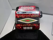 SofiaMari Accordion Package Newly Designed 31 Button SM3112 - Red