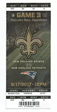 NEW ORLEANS SAINTS vs NEW ENGLAND PATRIOTS Ticket Stub - Superdome Sept 7, 2017