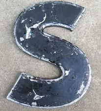 Vintage 1936 Wagner Sign Service Cast Aluminum Move Theater Marquee 8" Letter S