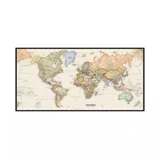 MAP OF THE WORLD LARGE WALL MAP POSTER DECOR 120x60cm