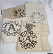 4 Cloth Feed Sacks - Fulton, Cincinnati, Bemis