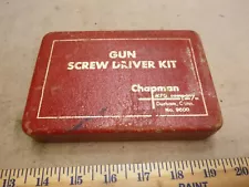 Older Chapman Gun Screwdriver Kit in older case for Gunsmith or Hobbyist #9600