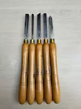 I Sorby Sheffield 5 Woodturning Tools for Woodturning Lathe Vintage