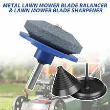 Mower Blade Balancer & Sharpener Set For Lawn Mower Tractor Garden Tools Useful