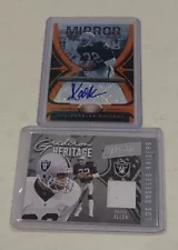 Marcus Allen Certified Mirror Signatures /35- Gridiron Jersey (2) Card Lot!