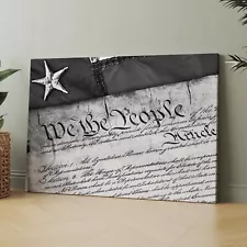 We The People - United States Constitution USA America Canvas Wall Art Print