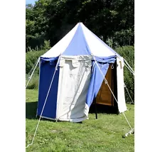 Medieval Round 3m Pavilion Tent Water Resistence Tent Reenactment Camping blue