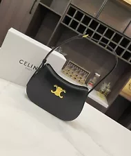 celine bag new black leather