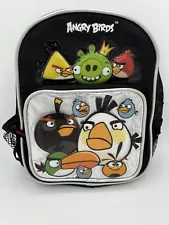 Angry Birds 10 x 9 x 3 Backpack, 2 Side Net Pocket, large and small zipper areas