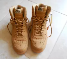 Nike Air Force 1 High Flax Men's Sneakers Boots Wheat/Gum 882096 200 US Size 11