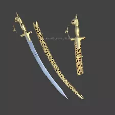 Rajput Sword, Personalized Gold Indian Wedding Sword , Customized Engraving, 22k