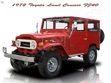 1972 Toyota Land Cruiser FJ-40 New Metal Sign: Fully Restored