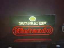 World of Nintendo lighted NEON sign with official seal o f quality NES M36N