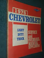 1976 CHEVROLET TRUCK SHOP MANUAL / ORIGINAL PICKUP BLAZER SUBURBAN SERVICE BOOK