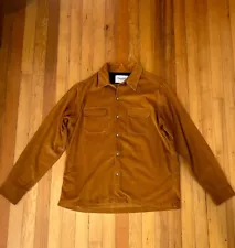 Corridor Shirt Pinstripe Corduroy Orange Size Medium