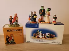 Dept56 SV Halloween “Treats for Kids” S/3 & Are you afraid of the Big Bad Wolf?"