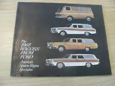 1965 FORD WAGONS & VANS DEALER SALES BROCHURE LOWEST PRICE ON EBAY FREE SHIPPING