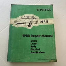 Toyota MR2 1988 AW11 Repair Manual for USA Canada OEM Factory Service Info