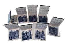 Vintage Lot of (8) KLM Delft Business Class tiles/coasters