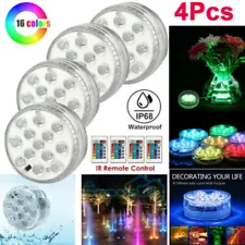 Pool light Waterproof Underwater Led Lights w/Remote Pool Fountain suction cup