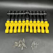 22 Foosball table Men Player Soccer Table FOOTBALL Black & Yellow With Hardware