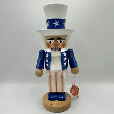 Steinbach Chubby Uncle Sam 12 Inch Nutcracker Made In Germany /cb