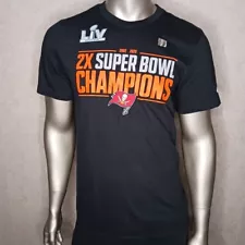 New ListingNike Tee Tampa Bay Buccaneers 2 Time Superbowl Champs Shirt Mens Large Black