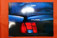 1990 Hyundai Excel and Sonata 12-page Original Car Sales Brochure Catalog