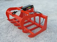 Kubota Tractor Skid Steer Attachment - 48" Root Rake Grapple Bucket - Free Ship