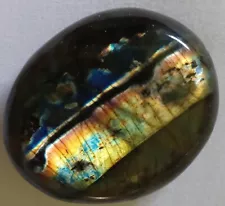 COLORFUL FLASH LABRADORITE ROCK! 153g WICCA METAPHYSICS CRYSTAL PALM STONE