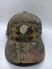 Center Livestock Auction Hat Center Texas Camo Structured Front Cap