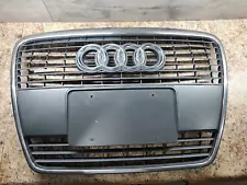 2005-2008 Audi A6 Quattro Line Black Chrome Plastic Front Bumper Grille OEM