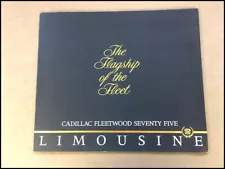 1986 Cadillac Fleetwood Seventy Five Limousine BIG Car Sales Brochure Catalog