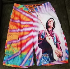 Jimi Hendrix Dragonfly Board Shorts Swim Trunks Size 29 Embroidered Autograph VG