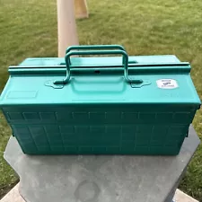 TOYO STEEL 2-Tier Tool Box ST-350 TEAL Openable door Storage Case