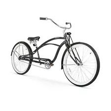 Firmstrong Urban Man Deluxe Single Speed Stretch Beach Cruiser Bicycle Black