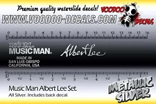 Music Man Albert Lee SET (ALL SILVER) Waterslide decal