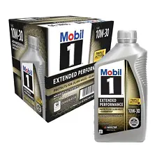 Mobil 1 Extended Performance Full Syn Oil 10W-30, 1 Qt, Case of 6