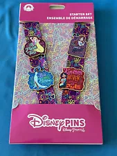 PRINCESS 2023 Disney Pin set of 4 pins on LANYARD Starter Set New SALE