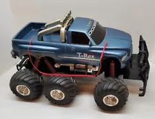 Vintage RC Truck EC Tec T- Rex 6x6 Dodge Ram Big Wheel No Remote Not Tested R/C