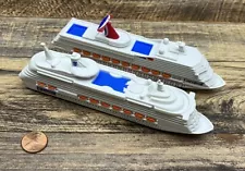 Royal Caribbean And Carnival Daron Worldwide Toy Mobile Cruise Ships Set Wheels