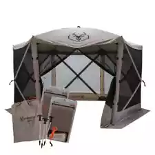 Gazelle G6 Gazebo Tent with Wind Panels and Floor/Footprint